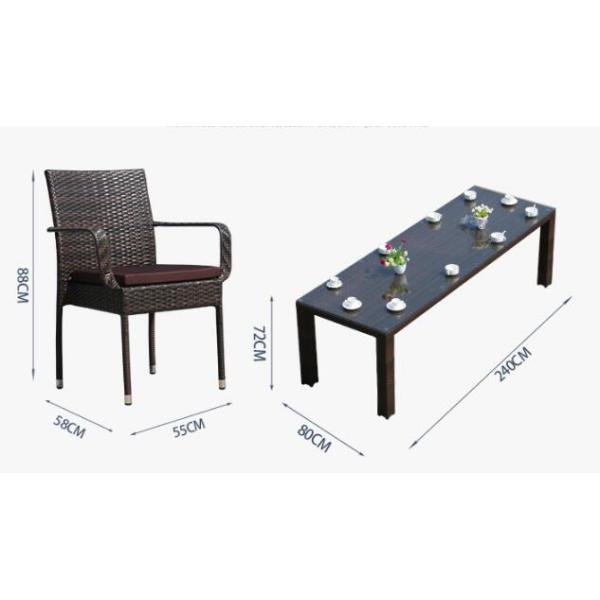 Modern Poly Rattan Aluminium Outdoor Garden wicker chair patio Backyard table and chairs sets