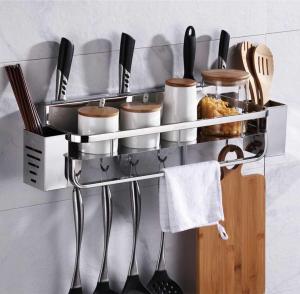 Quality OEM ODM Wall Mounted Kitchen Shelf With Mirror Polished Stainless Steel 304 Material wholesale