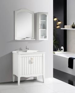 Quality 2 Doors Ceramic Bathroom Vanity mirrored stainless steel with Soft Closing Sliders wholesale