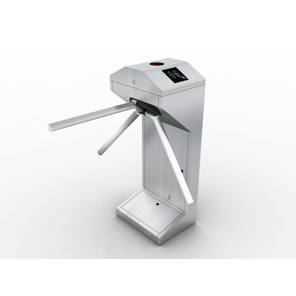 Tripod Pedestrian Turnstile Gate , Card / Fingerprint Half Height Turnstile Access Control