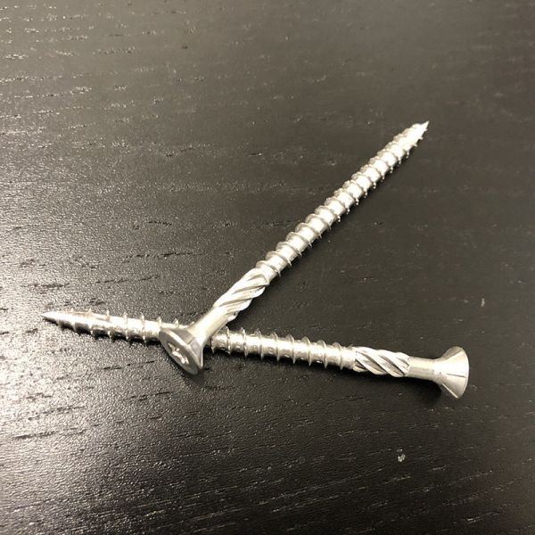 8G x 40mm Stainless Steel 304#10 Star Drive Double CSK Head w/ Ribs, Type 17 Point Outdoor Deck Screws