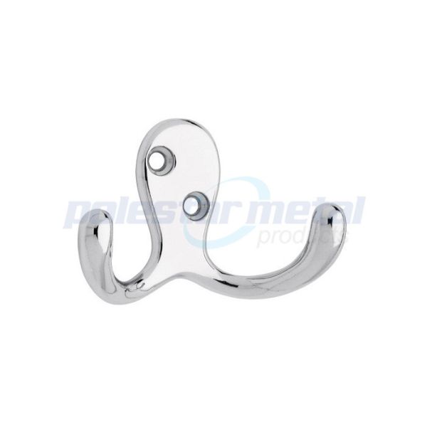 Hotel / Hospital Decorative Door Hardware Satin Nickel Robe Tri Hook 3-15/16"