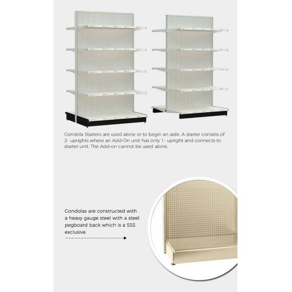 Wall Supermarket Shelves Gondola Racking System Convenience Store Grocery Shop
