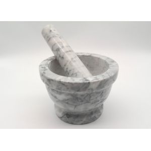 Quality Customized Natural Stone Mashing Bowl Well Designed Nice White With Vein wholesale