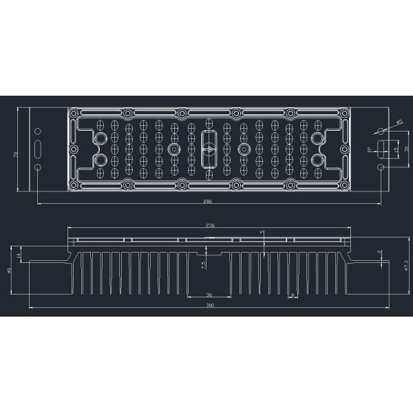 Street Light Led Pcb Module 50 W SMD3030 64D Ra70 Cool White