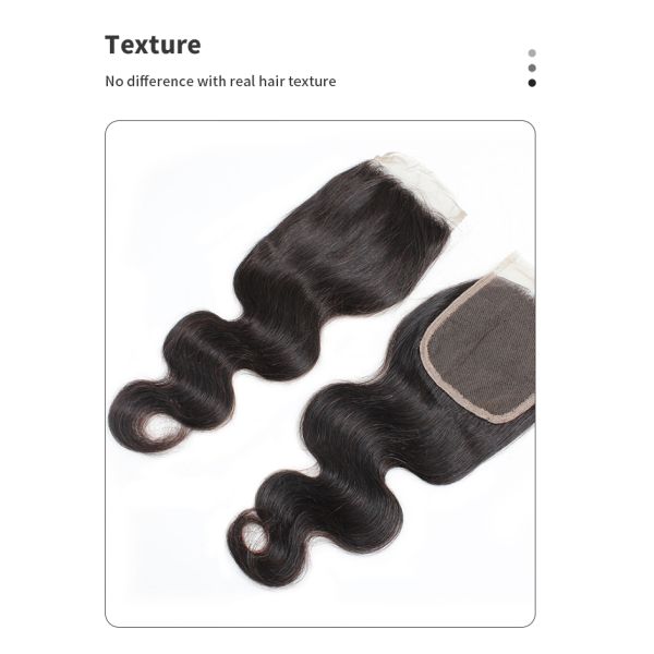 10A 4x4 Swiss Lace Remy Human Hair Closure