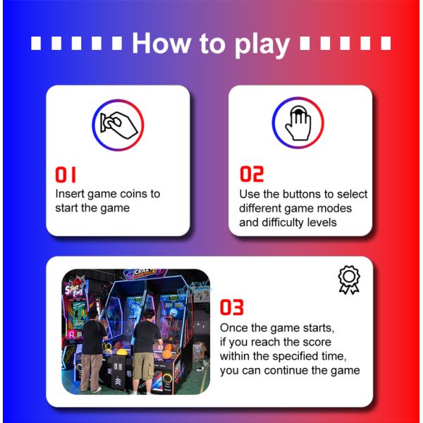 Factory Wholesale Arcade Video Game Machine Basketball Machine Double Players Crazy Basketball