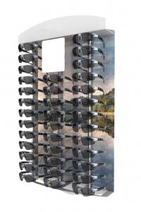 Quality 3 Row Wall Mounted Sunglass Rack , 36pc Optical Frames Display Stands Quick Ship wholesale