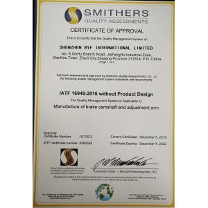 Shenzhen BYF International Limited Certifications