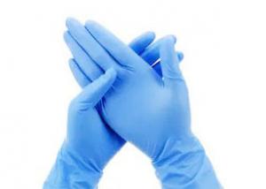 China Medical Disposable Blue Nitrile Gloves Powder Free Safety Examination Gloves on sale