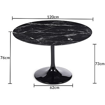 Oem 120cm Round Marble Dining Table Set For Breakfast