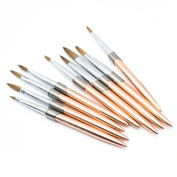 Aluminum Handle Nail Art Tool Size 8 - 22 100% Kolinsky Sable Nail Beauty Tools