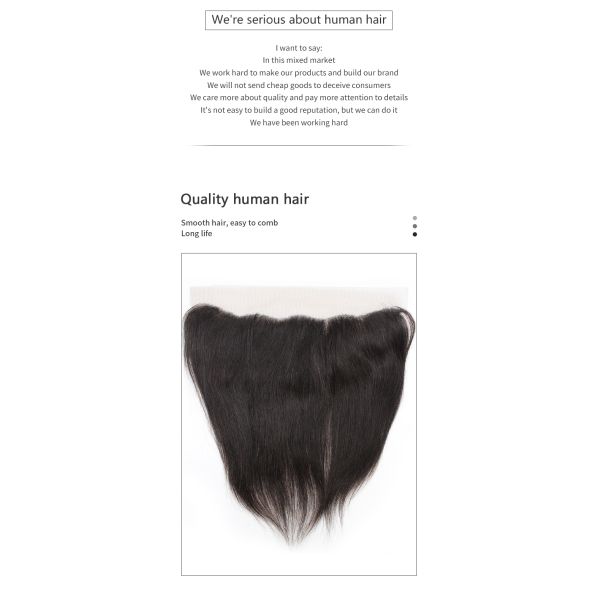 High Grade Natural 13*4 Lace Remy Human Hair Closure 20inch 50.8cm