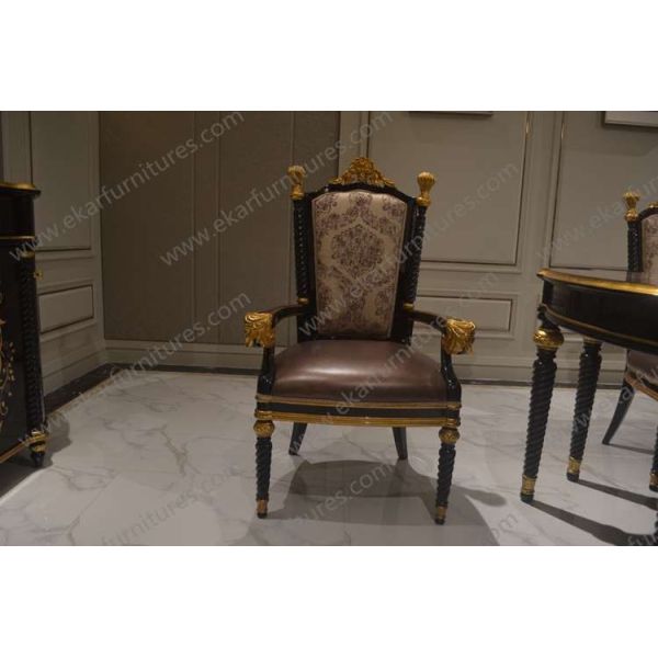 2016 Alibaba Hot sale oval back genuine leather dining chair TV-008