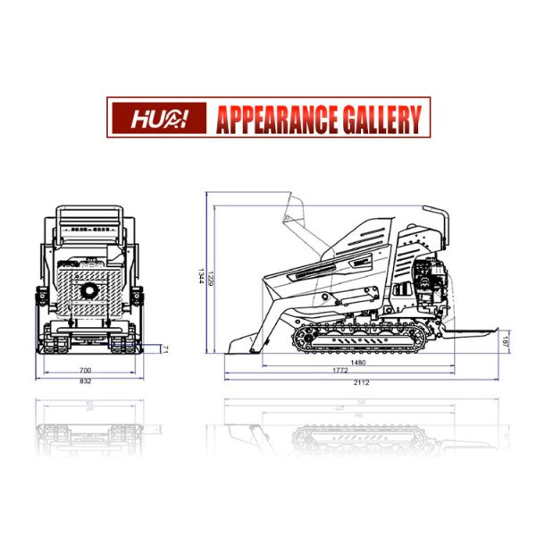 ISO/EPA Certified Mini Dumper Truck with 500kg Capacity and Low Maintenance Cost