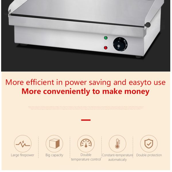 Restaurant Kitchen Equipment Outdoor Flat Plate Electric Grills for Perfect Hamburger