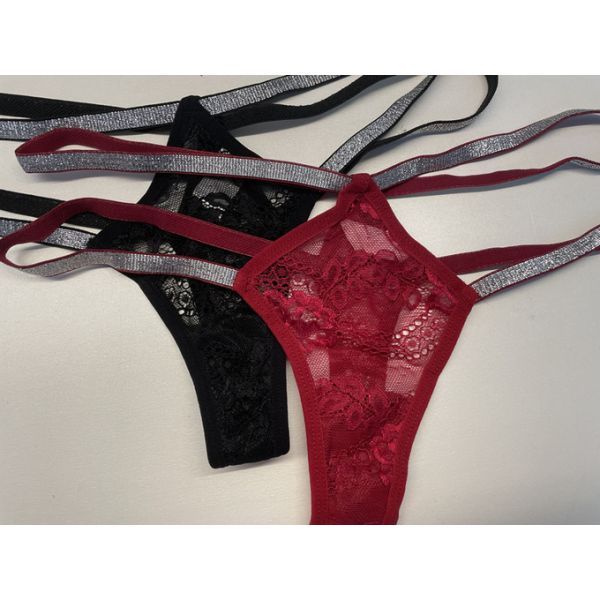 Womens Lace G Strings Sexy Cross Shining Waistband Thongs Bikini Panties Crystal Female Underwear