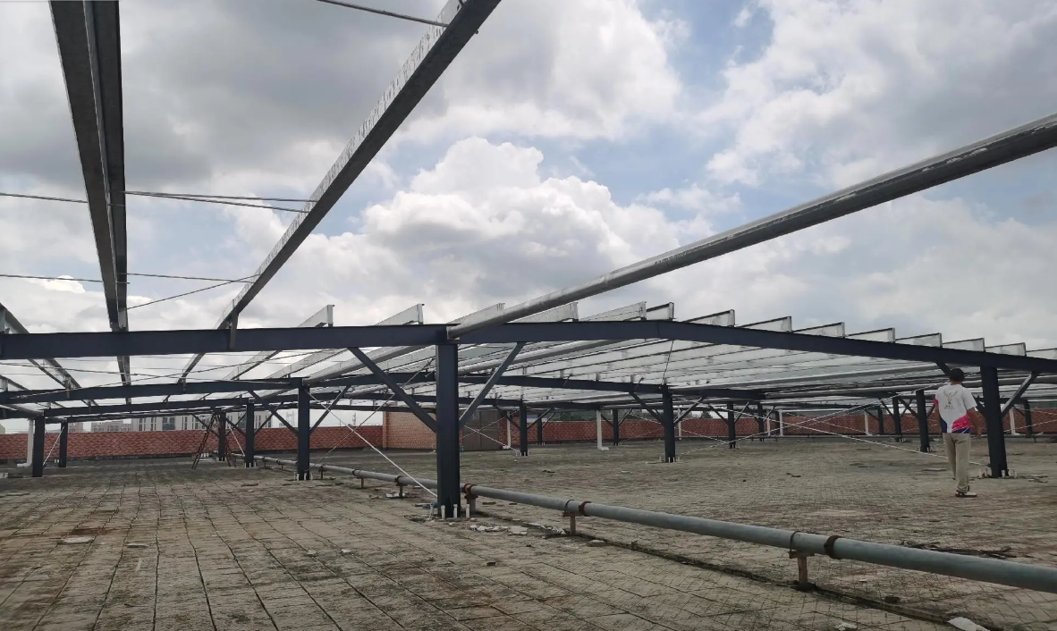 Solar Panel Steel Structure Building Construction Weatherproof Metal Building Structure