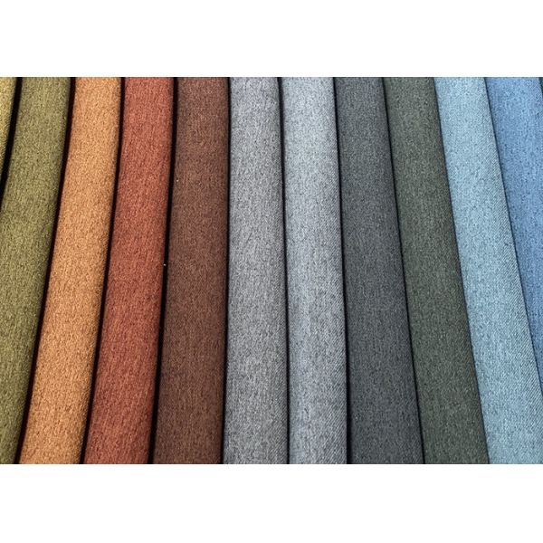 Knitted Chenille Sofa Fabric , 145cm Green Chenille Upholstery Fabric