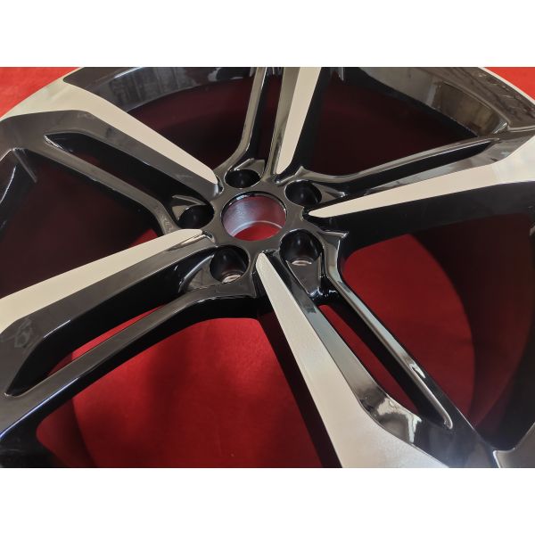 Forged Glossy 9.5J 21 Inch 5 Spoke Black Alloy Wheels Fit Tire 285 40 ZR21
