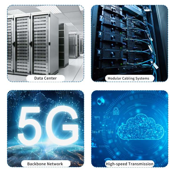 MPO-MPO OM3 Fiber Optic Patch Cable 12-Core Multimode 50/125 Low Loss LSZH Jacket