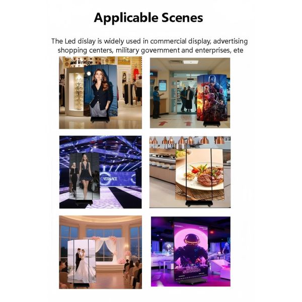 P1.8 Tri Fold Poster Led display Foldable led Screen Double Sided led dispaly