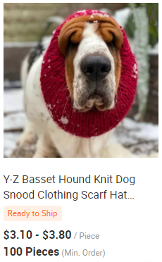 Y-Z Dog Hat with Big Pompom Knitted Dachshund Hat with Big Pompom Clothes Dachshunds