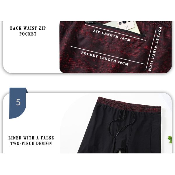 Camo Running Shorts Men 2 in 1 Double-Deck Quick Dry Gym Sport Shorts Fitness Jogging Workout Shorts Men Sports Short Pants