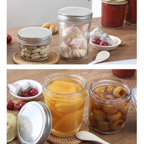 OEM Overnight Oats jelly Glass Storage Bottles parfaits hermetically sealed jar