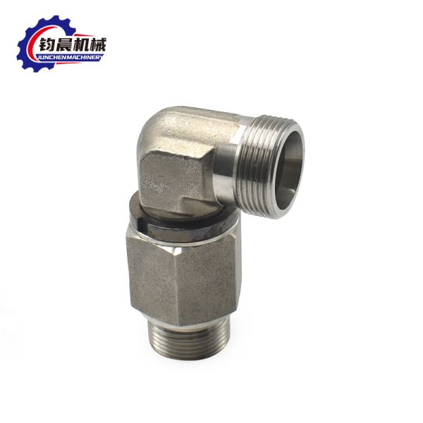 OEM Hydraulic Carbon Steel 90 Degree Elbow Pipe Joint Customized for Pressure Thread