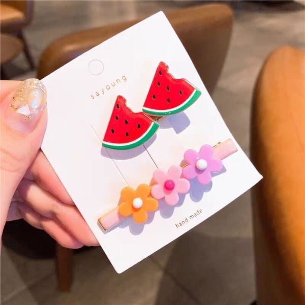 Diy Childrens Hair Accessories Fruit Shape Hair Grips Cartoon Baby For Girls Kids 19 Cm
