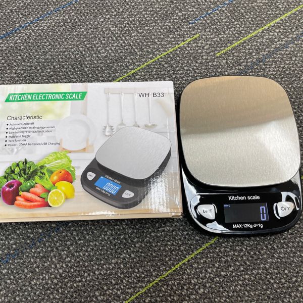 12KG/1G Capacity LCD/LED Display ABS OEM Supported-Model WH-B33 Weiheng Portable Electronic Kitchen Scale 0.1g Accurate