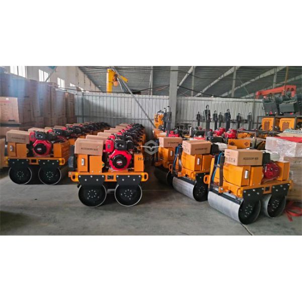 550kg Hydraulic Walk Behind Double Drum Mini vibratory Road Roller