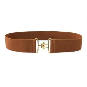 Unisex Women Elastic Belts 2cm Alloy Buckle Free Elastic Belt Polyester