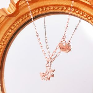 Quality Modern 18kt Yellow Gold Mini Pendant Necklace wholesale