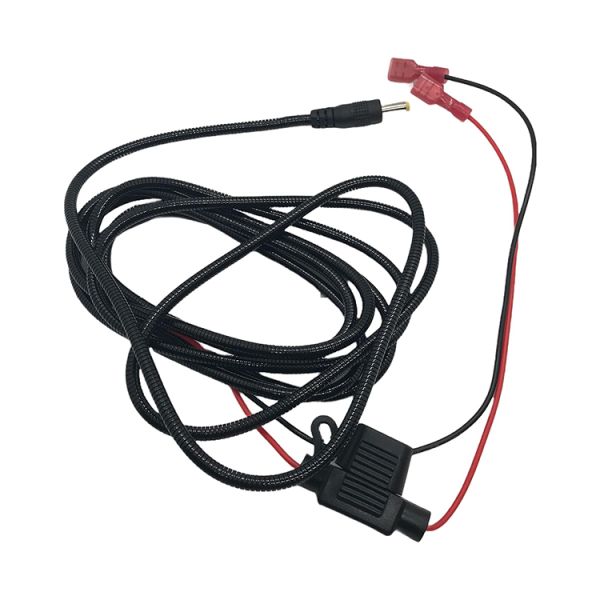 Ratproof Chew Proof Resistant Metal Jacket DC 5.5x2.1mm 4.0x1.7mm to Spade Connector Power Extension Cable for Trail Cameras