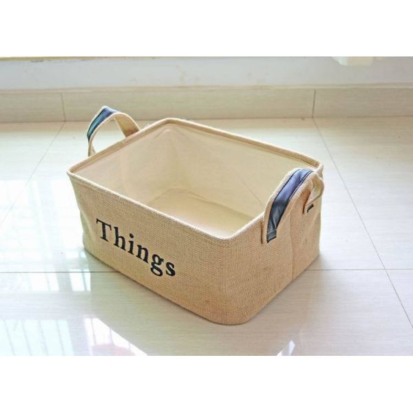 Waterproof Jute Collapsible Foldable Laundry Basket washing basket
