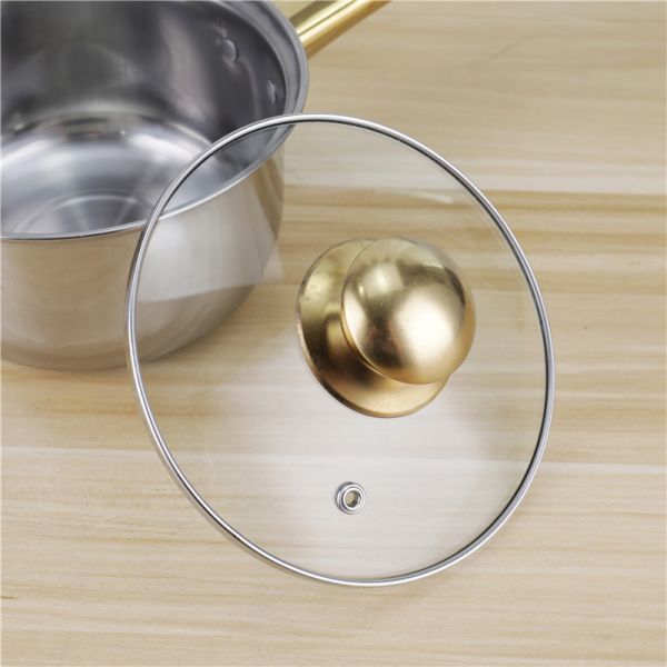 12pcs Stainless Steel Cookware 410 Cooking Kettle Frying Pan Soup Pot