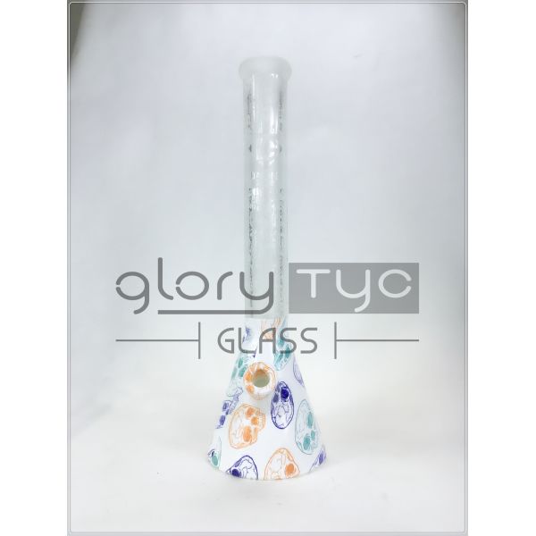10 Inch 4mm Glass Water Pipes Rainbow Beaker Bong Hand Blown Design