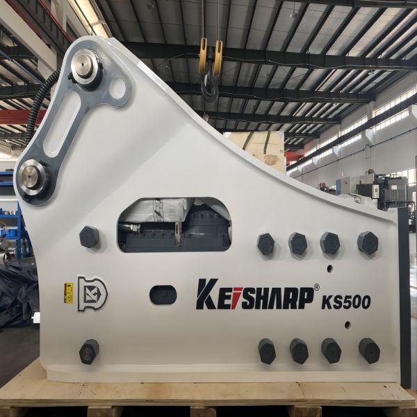 5350 Kg Heavy Hydraulic Rock Breaker Wear Resistant Alloy 195mm Chisel Rock Breaker