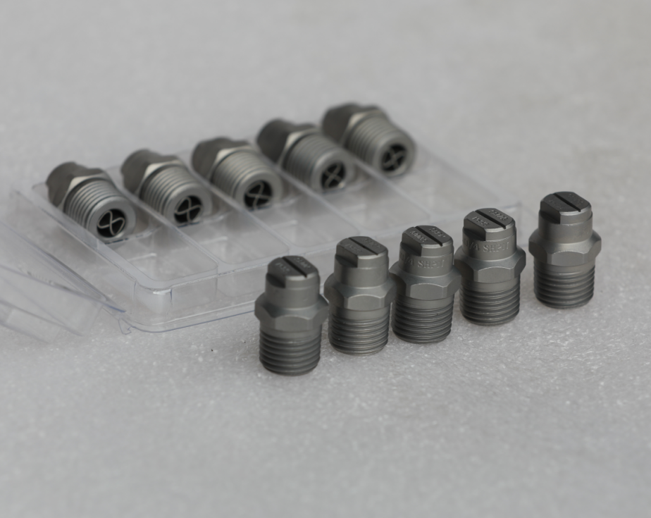 High-Pressure Nozzle for Sweepers: Stainless Steel, Surface Atomization Treatment & 40° Spray Angle