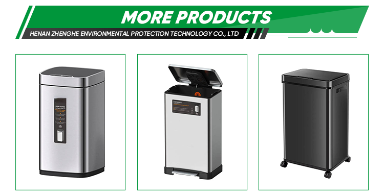 40L Stainless Steel Induction Garbage Bin Open Top Four Classification Storage Bucket Kitchen Waste Recycling Lid