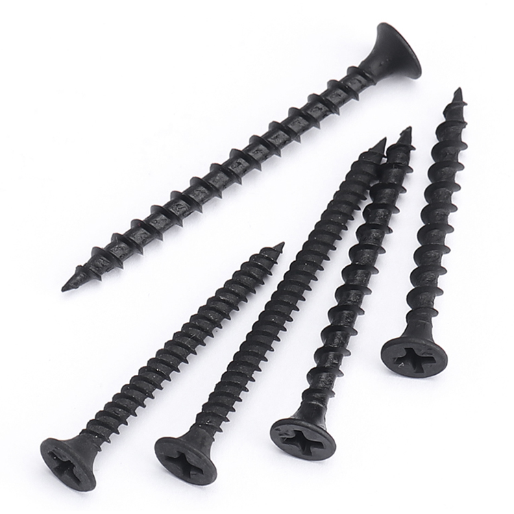 100% Inspection Black Wood Screw Tornillos Para Madera DIN 7982 with Metric Measurement