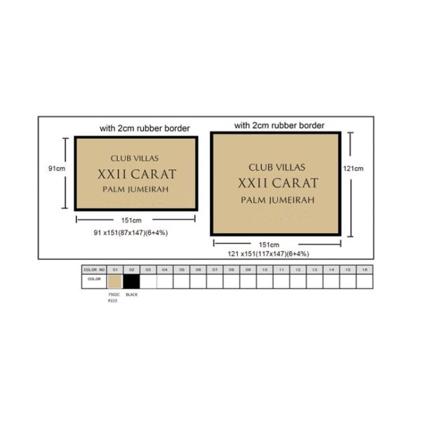 1.5mm Rubber Backing Custom Printed Door Mats Office Nylon Entrance Doormat