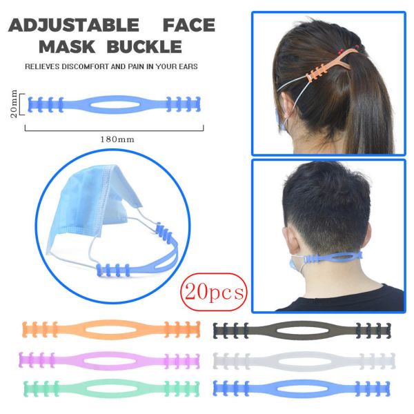 Gear Adjustable Anti-Slip Mask Ear Extension Strap Mask Hook Prevent Ear-pulling Adjustable Mask Rope Extension Buckle