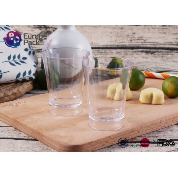 Round Dessert Cups Plastic 3Oz Hard Crystal Clear Plastic Disposable Bowls