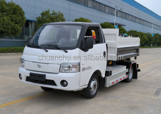 Pure Electric 4.5 ton Car Unloaded Skip Loader Hook Lift Garbage Truck