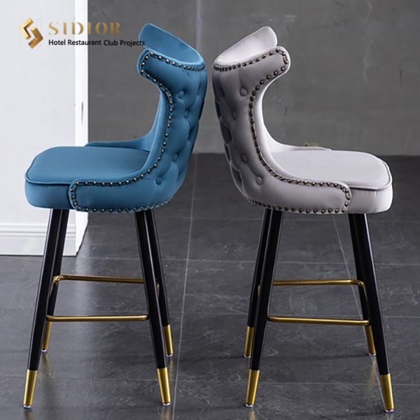 Hotel Bar Chair, Club Bar Stool, High Chair, Stool Chair, Restaurant Chair, PU Leather Upholstery, High Density Foam