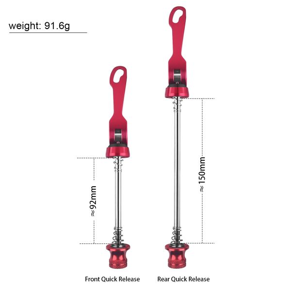 Aluminum Alloy Bicycle Quick Release Lever 4 Color Easy Installtion Long Lasting