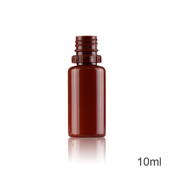 Empty Brown Pet Liquid Dropper Bottle 10ml Capacity With Anti - Theft Cap